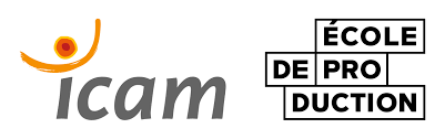 logo de l'école de l'icam avec les écoles de productions